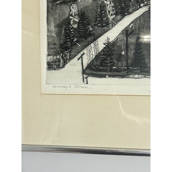 Sister Rose Marie Conway 1978 Art Signed Print Conway's Corner 1/15 etching - Picture 2 of 3